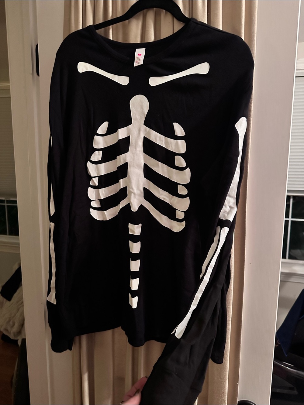 Men's Black Skeleton Print Lounge set